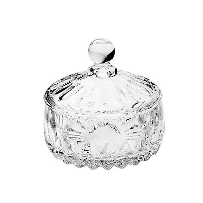 Potiche Decorativo de Cristal Louise 11cm x 11cm - Wolff