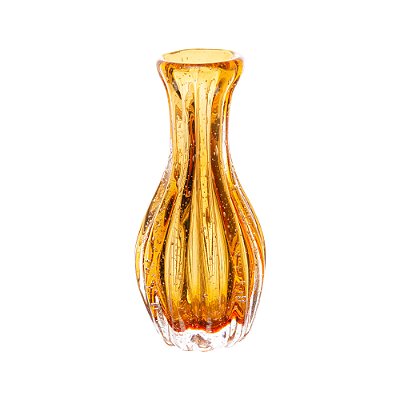 Vaso de Vidro Italy Âmbar 8,5cm x 15cm - Wolff
