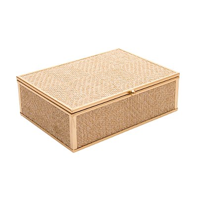 Porta-Joias Toscana 18cm x 14cm x 5,5cm Dourado Metal - Wolff