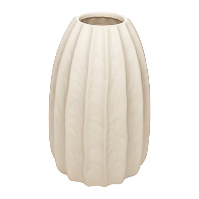 Vaso Pilar 17,5cm x 17,5cm x 27,5cm Branco Cerâmica - Wolff