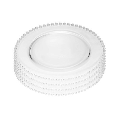 Conjunto 4 Pratos de Cristal Pearl 27,5cm - Wolff