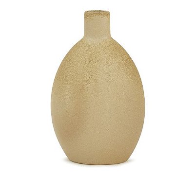 Vaso Decorativo em Cerâmica Bege 30cm - Mart