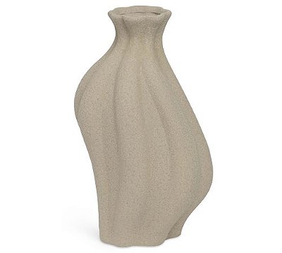 Vaso Decorativo em Cerâmica Bege 33cm - Mart