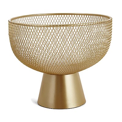 Centro de Mesa em Metal Dourado 24cm - Mart