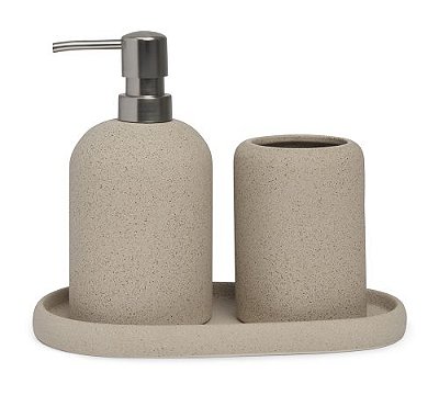 Conjunto 3 Peças Banheiro Cerâmica - Mart