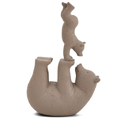 Escultura Ursos em Família em Poliresina 30cm - Mart