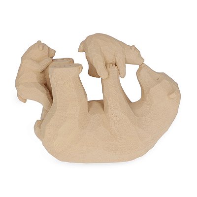Escultura Ursos Família Poliresina 18cm - Mart