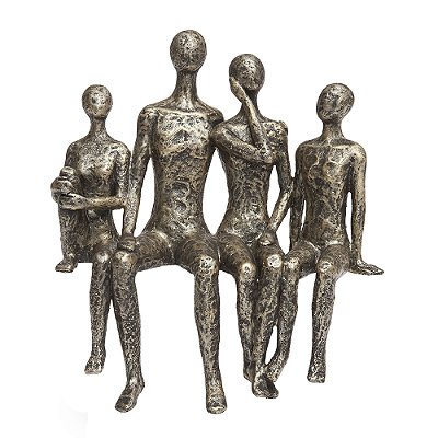 Escultura Família Unida Poliresina Bronze - Mart
