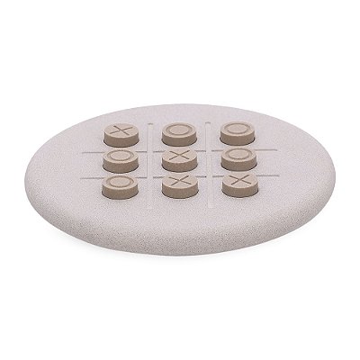 Jogo Dama Decorativo Cimento e Poliresina - Mart