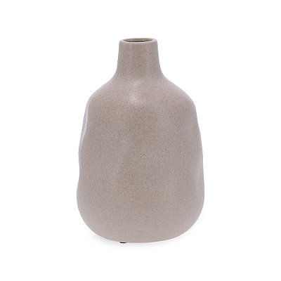 Vaso Decorativo Cerâmica Cinza 26cm - Mart