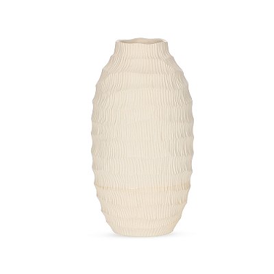 Vaso Decorativo em Cerâmica Bege 30cm - Mart