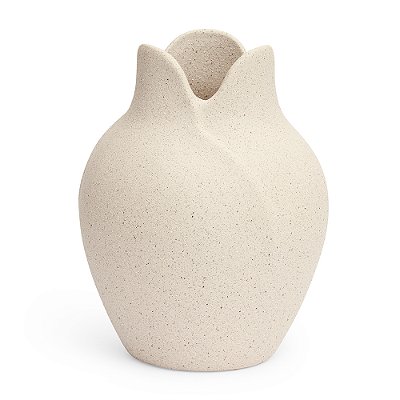 Vaso Decorativo em Cerâmica Bege 26cm - Mart