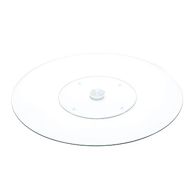 Centro de Mesa Giratório de Vidro Temperado 30cm - Wolff