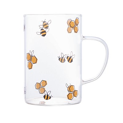 Conjunto 2 Canecas de Vidro Borossilicato Bee 280ml - Lyor