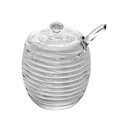 Açucareiro Cristal com Tampa e Colher 210ml - Lyor