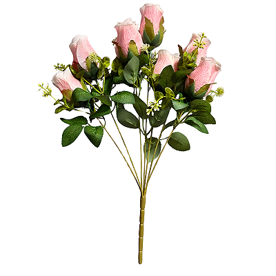 Buquê Rosas Rosa Botões X7 - BMQ