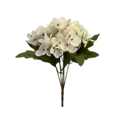Buquê Mini Hortênsia Branca X5 - BMQ