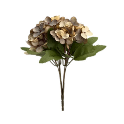 Buquê Mini Hortênsia Amarela X5 - BMQ