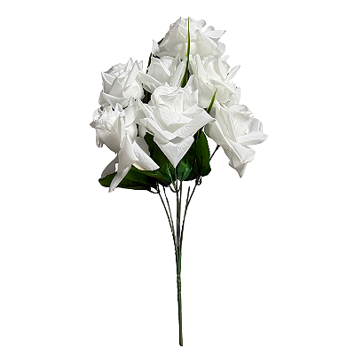 Buquê Rosas Diamante Brancas X7 - BMQ