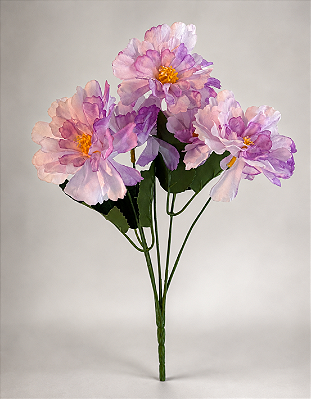 Buquê De Dália Lilas X5 Para Arranjos Decorativos