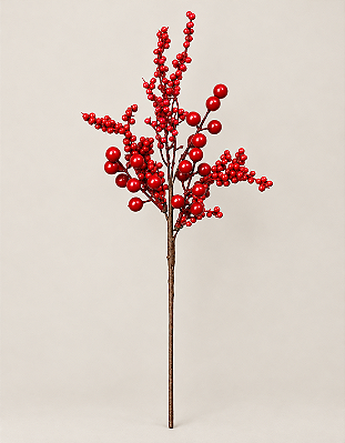 Pick Natalino Berry Vermelho 34 Cm Para Árvore E Guirlanda