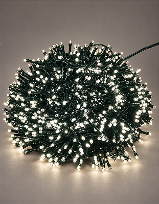 Pisca Cordão Estrobo Led 50m 1600 Leds 320 Efeitos Flash