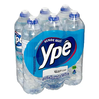 Pack Detergente Líquido Clear Ypê Squeeze 6 Unidades 500ml