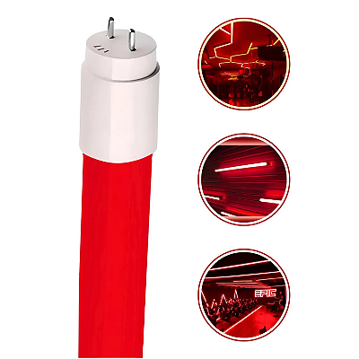 Lâmpada Tubo LED T8 60cm 9W Vermelha G13 Bivolt
