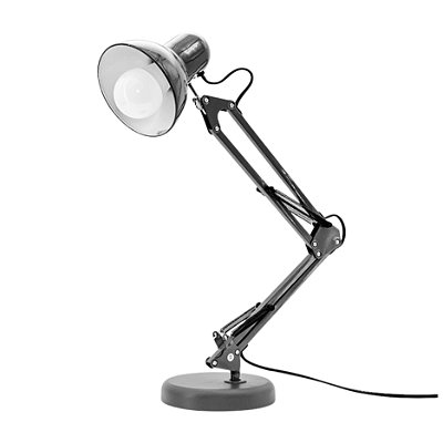 Luminária de Mesa Articulada E27 Preta Ideal para Estudo Escritório