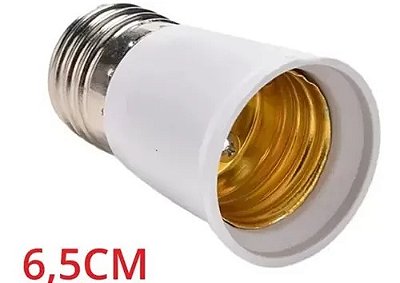 Soquete Prolongador De Lâmpada E27 para E27 6,5cm Branco