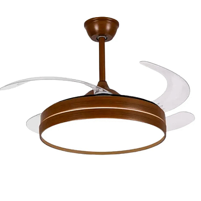 Ventilador de Teto Air Basic 30W com Plafon LED 30W Multicor 3000lm Bivolt Imbuia