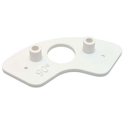 SUPORTE MODULAR PARA 2 LÂMPADAS TUBULARES COM ÂNGULO 90° BRANCO