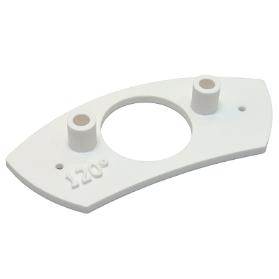 SUPORTE MODULAR PARA 2 LÂMPADAS TUBULARES COM ÂNGULO 120° BRANCO