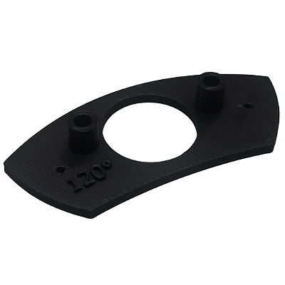 SUPORTE MODULAR PARA 2 LÂMPADAS TUBULARES COM ÂNGULO 120° PRETO