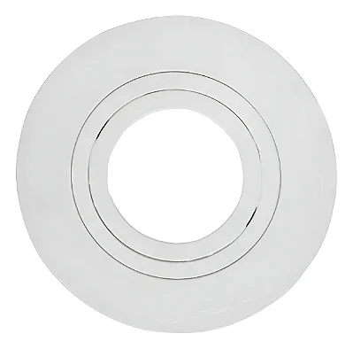 Luminária de Embutir Face Plana Redonda PAR20 E27 Direcionável ABS Branco
