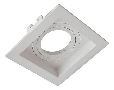 Luminária de Embutir Recuada Quadra MR11 GU10 Direcionável ABS Branco
