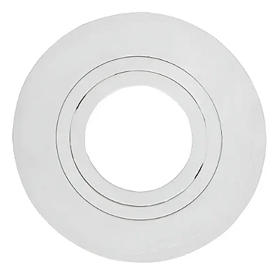 Luminária De Embutir Face Plana Redonda MR11 Direcionável Em ABS Cor Branca.