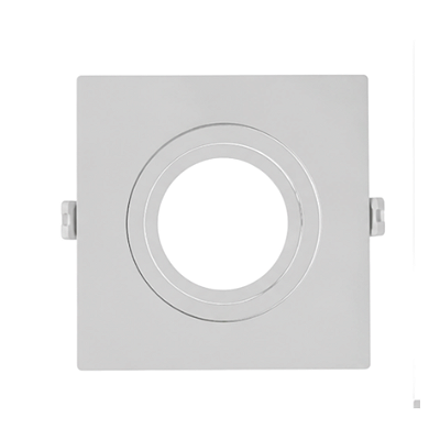 Luminaria De Embutir Face Plana Quadrada Par30 Direcionavel Abs Cor Branco