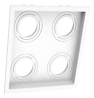 Luminaria de Embutir Recuada Quadrada AR70 ABS Branco