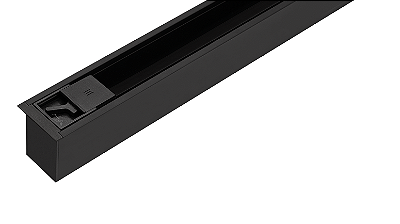 Trilho eletrificado Embutir Trace 1m Stella Bivolt Preto