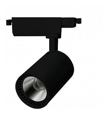 Spot P/trilho 30W 3000K Bivolt 1890lm Ip20 Bivolt Preto