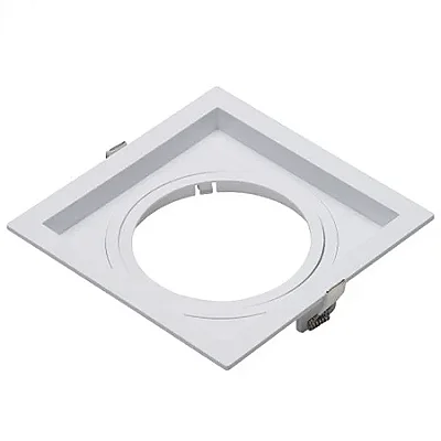 Luminária Spot Led Quadrado Recuado Embutir PAR30 E27 Branco