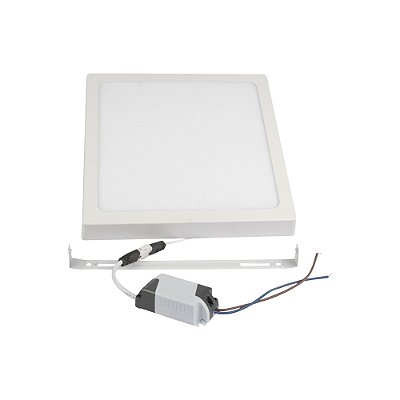 Painel Led Plafon Sobrepor Quadrado 12w 4000k Bivolt Branco