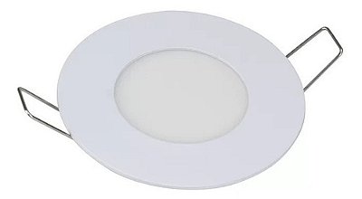 Painel Led Plafon Embutir Redondo 4w 2700K Bivolt Branco