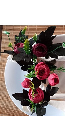 Porta Guardanapos Flores Madeira R$21,90 cd