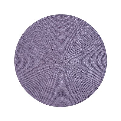Jogo Americano Redondo Lilás Trançado 38cm R$9,99cd