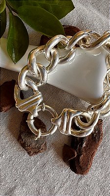 Pulseira eletroformação elos grandes