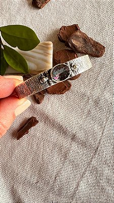 Bracelete Prata Bali com Topázio Místico