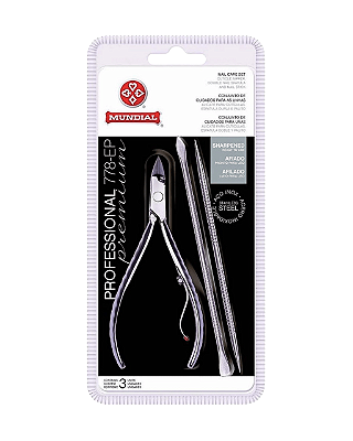 KIT ALICATE DE CUT 778 INOX + ESPATULA DUPLA + PALITO MUNDIAL