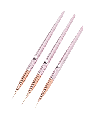 KIT PINCEL P/ NAIL ART 3UN